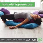Gaiam Yoga Bolster - Long, Rectangular Meditation Pillow - Supportive Cushion for Restorative Yoga and Sitting on the Floor - Built-In Carrying Handle - Machine Washable Cover' - Image 8