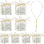 Landical 8 Pcs Islamic Prayer Beads Ramadan Eid Gifts Muslim Party Favors Pearl Prayer Beads Islamic Wedding Gifts for Ramadan Eid Hajj Umrah Wedding Baby Shower