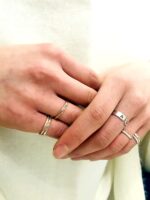 Teeny Tiny Stacking Sterling Silver Ring By Hannah Design Personalized Ring - Image 7
