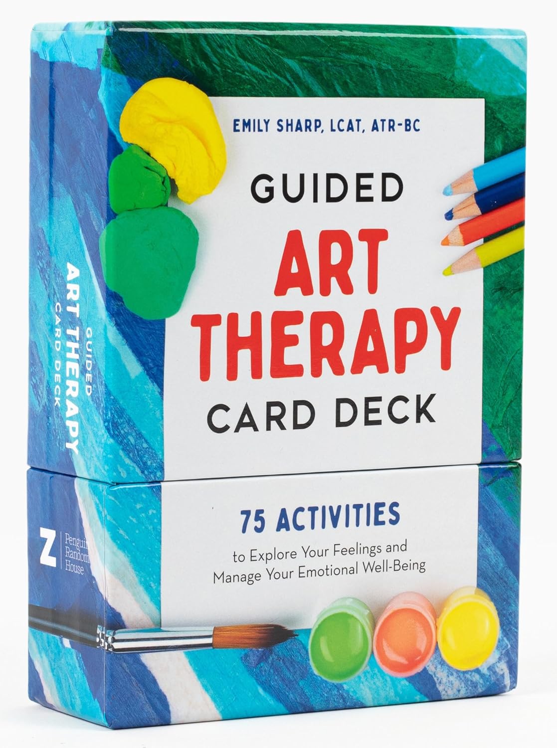 81TYWGafY3L._SL1500_.jpg Guided Art Therapy Card Deck: 75 Activities to Explore Your Feelings and Manage Your Emotional Well-Being - Image 1