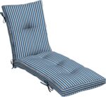 Arden Plush Modern Tufted Polyfill Chaise Cushion, 22 x 76, Arden x Alexandra Kay Collection, Water Repellent, Fade Resistant, Striped for The Heart