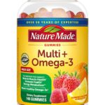 Nature Made Multivitamin + Omega-3, Dietary Supplement for Daily Nutritional Support, 140 Gummy Vitamins and Minerals, 70 Day Supply (Pack of 1)