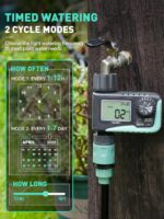 RAINPOINT Sprinkler Timer, Programmable Water Timer for Garden Hose, Outdoor Soaker Hose Timer with Rain Delay/Manual/Automatic Watering System, Digital Irrigation Timer for Yard, Lawn, 1 Outlet - Image 2