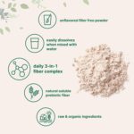 Organic Fiber Supplement (Inulin, Acacia, Psyllium Husk), 2 Pounds, 3-in-1 Formula, Daily Soluble Fiber, Unflavored, Prebiotics Supplement for Digestive Health, Hunger Control, Vegan - Image 5