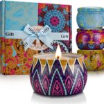 Scented Candles Gift Set, 4 Pack Aromatherapy Candles, Stress Relief Gifts for Women, Up to 120H Burning, Candles for Home Scented, Ideal for Birthday, Diwali, Christmas Gifts