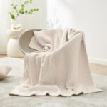 Snuggle Sac Buttery Ivory Throw Blanket for Couch, Reversible Super Soft Knitted Blankets, Warm Cozy Knit Fuzzy Plush Lightweight Throws Dupes for Sofa, Bed, Picnic, Ivory, 50 x 60 inches - Image 4