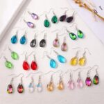 16 Pairs Drop Dangle Earrings Set for Women Rainbow Crystal Earrings Teardrop Dangle Hook Earrings Hypoallergenic Jewelry - Image 6