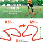 Agility Ladder Speed Training Equipment Set-20ft Agility Ladder,12 Soccer Cones,4 Hurdles, Jump Rope, Running Parachute| Basketball Football Soccer Training Equipment for Kids Youth Adults - Image 4