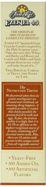 Food For Life Ezekiel 4:9 Organic Sprouted Whole Grain Cereal, Original, 16-Ounce Boxes (Pack of 6) - Image 3