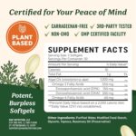 Vegan Omega 3 Algae Oil | Plant Based DHA EPA | Sustainably Sourced, No Carrageenan, Non GMO | Heart, Brain, and Eye Health | Fish Oil Alternative | Algae Omega 3 Supplement | 60 Softgel Capsules - Image 6
