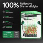 VIVOSUN Grow Tent Complete Kit, 48"x48"x80" Growing Tent with VS1000 Led Grow Light, 6 Inch 440 CFM Inline Fan Carbon Filter and 8ft Ducting Combo - Image 2