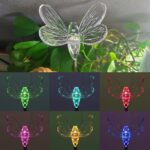 Glintoper 6 Pack Solar Garden Stake Lights Outdoor, Solar Butterfly Figurine Lights, Multi-Color Changing LED Landscape Lighting, Sparkling Star Flower Hummingbird Dragonfly Bee for Patio Yard Pathway - Image 8