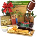 Gift Basket Village Charcuterie Board Gift Set – Bamboo Cutting Board, Three-Pepper Crackers, Italian Sausage, Wisconsin Cheese, Cheese Spread, and Knife – Wedding or Housewarming Gift