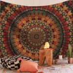 FENDROM Popular Handicrafts Indian hippie Bohemian Psychedelic Peacock Mandala Wall hanging College Dorm Beach Throws Table Cloth Bedding Tapestry