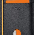 Buffway Slim Minimalist Front Pocket RFID Blocking Leather Wallets for Men and Women