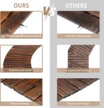 Spurgehom 8FT Wooden Garden Pathway Curved Outdoor Walkway Roll Out Cedar Wood Patio Flooring Path Decorative Lawn Patio Pavers Boardwalk Beach Wedding Party (Brown) - Image 6