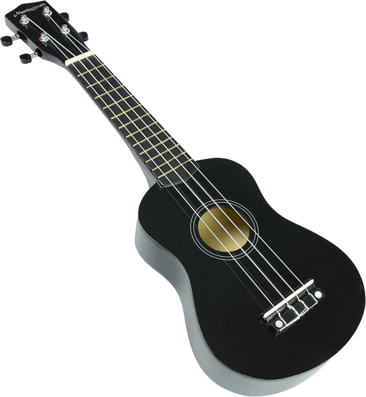 Martin Smith UK-222-BK Soprano Ukulele, Black - Image 1