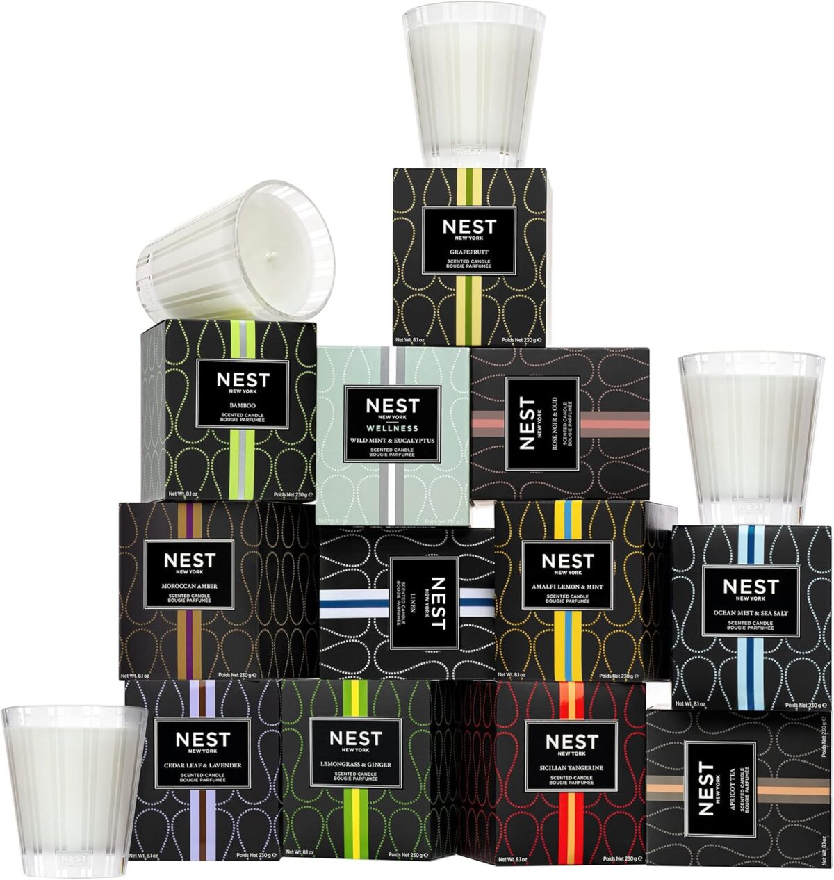 NEST New York Scented Classic Candle, Moroccan Amber - 8.1 oz - Up to 60-Hour Burn Time - Reusable Glass Vessel - Image 6