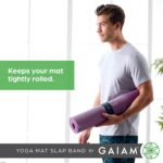 Gaiam Yoga Mat Strap Slap Band - Keeps Your Mat Tightly Rolled and Secure with One Snap - Strong Clasp for Yoga Mat Storage and Travel - Fits Most Size Mats (20"L x 1.5"W), Black - Image 7