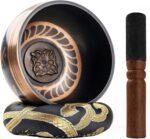 DomeStar 3.3 Inch Tibetan Singing Bowl Set, Hand Hammered Sound Bowls Meditation Set for Yoga Meditation, Sound Therapy, Spiritual Gatherings and Stress Relief