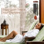 28" Wind Chimes for Outside. Deep Tone Lovely Wind Chimes with 6 Aluminum Tubes Courtyard Decoration. Windchimes Outdoor Create an Enjoyable Atmosphere & Give Mom a Gift - Image 6