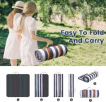 80”x 80” Picnic Blanket Extra Large, Waterproof and Foldable Beach Blanket, 3-Layer Outdoor Blanket for 6 to 8 Adults, for Camping, Park, Beach, Grass, Indoors… - Image 7