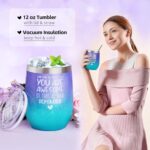 LUCOTIYA Gifts for Women, Mother's Day Gifts Basket for Woman Birthday Wine Tumbler Self Care Package Gift for Mom, Bestie, Her, Sister, Wife, Auntie Thank You Gift for Women Teacher Appreciation - Image 3