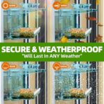 Window Bird Feeder with Non-Marking Self-Adhesive Hooks, Blue Window Bird House, Bird Watching Gift, Garden Decor - Image 4