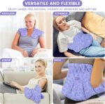 REVIX Microwave Heating Pad for Neck and Shoulders Back, Microwavable Heated Neck Wrap Warmer with Moist Heat, Lavender Aromatherapy Hot and Cold Pack - Image 6
