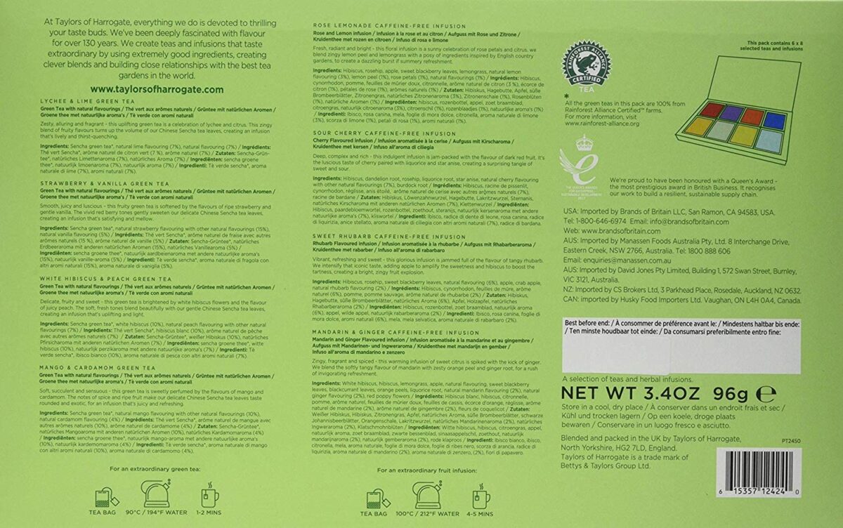 Taylors of Harrogate Green Tea & Herbal Infusions Variety Box, 48 Count - Image 3