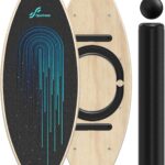 Sportneer Balance Board - 7 Modes Wobble Board with Adjustable Stoppers - Exercise Balancing Stability Trainer for Improve Balance, Surf Trainer & Physical Therapy - Roller and 2.8'' Ball Included