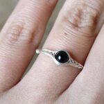 (Handmade rings Genuine Black tourmaline ring sterling silver rings for women healing crystal October birthstone jewelry eye ring handmade by GRB ROY(9) - Image 3