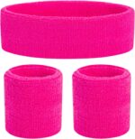 80s Sweatband, Sports Headband and Wristbands, Sweat Bands 80s Neon Colors, 80s Party, Sweatbands for Women, Colorful Sweatband Set - Image 5