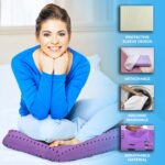 OMEO Lavender Pillow Queen Size, Ventilated Memory Foam Cooling Pillow for Back, Side and Stomach Sleepers Support, Sleeping Pillows for Adults, 28" x 16" - Home and Hotel Essentials - Image 7