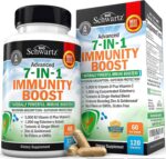 Immune Support Supplement with Zinc Vitamin C Vitamin D 5000 IU Elderberry Ginger D3 Goldenseal - Dr Approved Immunity Vitamins for Adults Women and Men - Natural Immune System Booster Defense -120ct