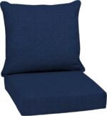 Arden Outdoor Deep Seat Set, 24 x 24, Rain-Proof, Fade Resistant, Deep Seat Bottom and Back Cushion 24 x 24, Sapphire Blue Leala