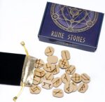 Runes Stones Set with Velvet Pouch, Instruction Guide, and Layout Chart Box for Beginners and Experienced Users - Image 5