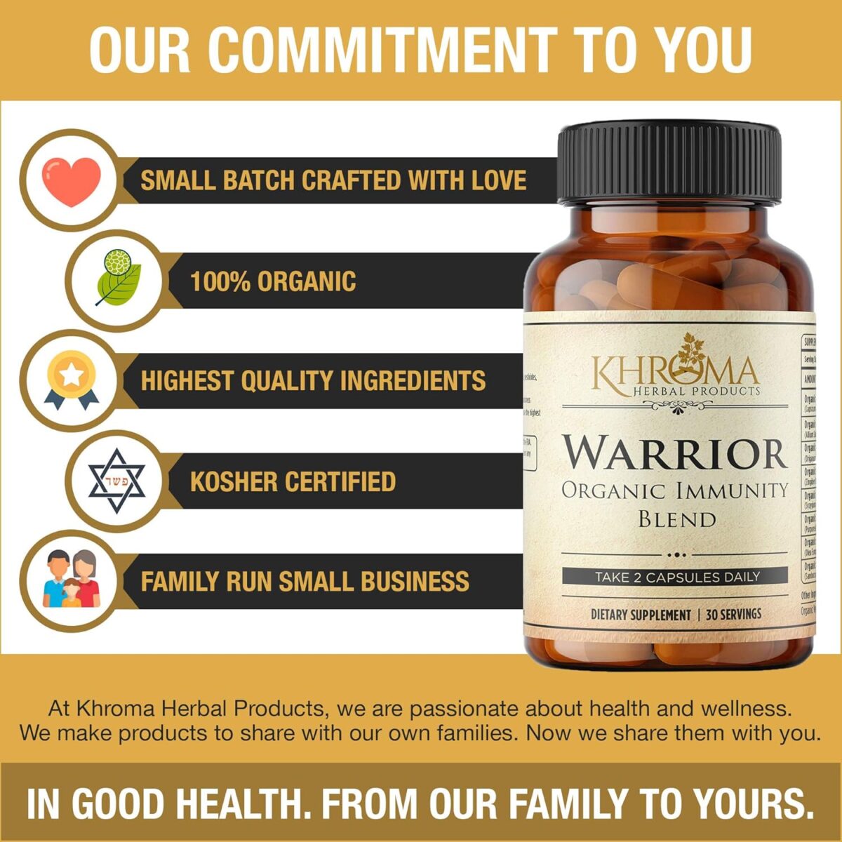 Warrior - Organic Immune System Support - Made with Nature's 8 Most Potent Immunity Defense Herbs - Image 3