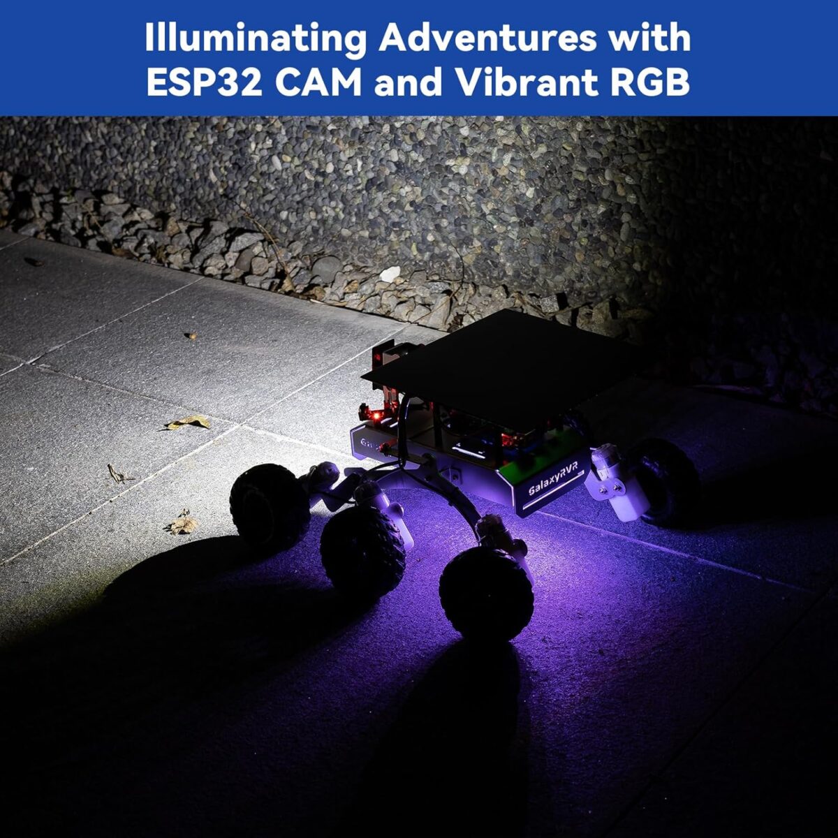 SunFounder GalaxyRVR Mars Rover Kit, Smart Video Robot Car Kit Compatible with Arduino Uno R3 with ESP32 CAM for Real-Time FPV Visuals, R3 Board & Rechargeable Batteries Included - Image 8