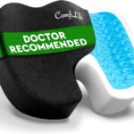 ComfiLife Premium Gel + Memory Foam Seat Cushion – Doctor Recommended Office Chair Cushion, Car Seat Cushion – Chair Cushions for Back & Sciatica Pain Relief – Seat Cushions for Office & Desk (Black)
