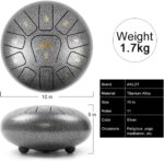 AKLOT Steel Tongue Drum 10 Inches 11 Notes - Percussion Instruments - HandPan Tank Drum C Key with Drum Mallets Stickers Finger Picks and Gig Bag - Image 2