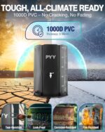 PYY Rain Water Collection Barrel - 100 Gallon Black Water Storage Tank with Spigots, Hose and Portable Bucket, Large Plastic Collapsible Rain Catcher Catchment System to Collect Rainwater from Gutter - Image 2