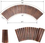 Spurgehom 8FT Wooden Garden Pathway Curved Outdoor Walkway Roll Out Cedar Wood Patio Flooring Path Decorative Lawn Patio Pavers Boardwalk Beach Wedding Party (Brown) - Image 5