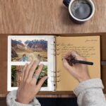 Photo Album 4x6 200 Photos, Genuine Leather Photo Albums with Writing Space with 30 Writing Paper, Travel Family Wedding Kids Graduation Ultrasound Baby Picture Album Scrapbook Photo Album (Simple)1 - Image 2