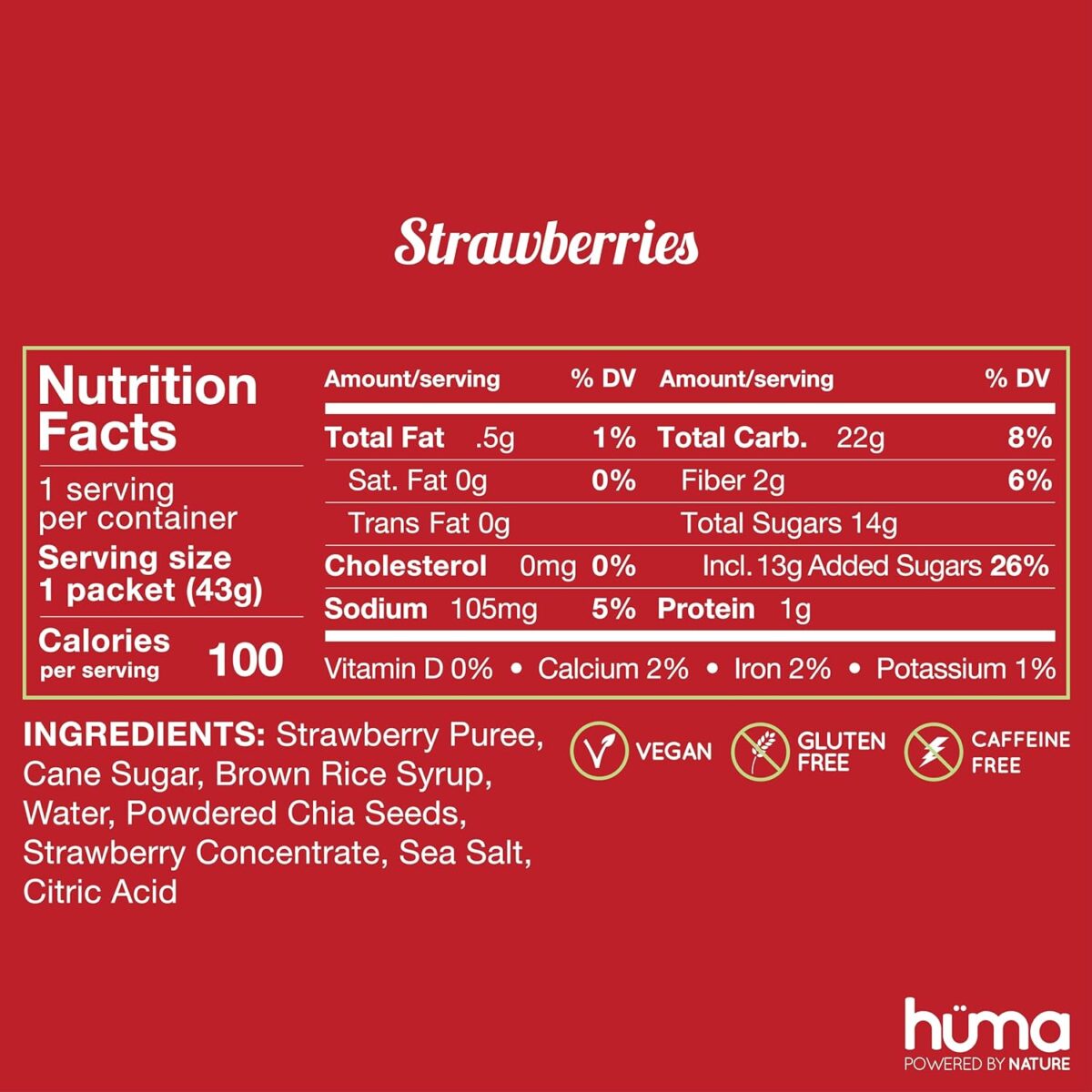 Huma Chia Energy Gel, Variety 12 Pack - Stomach Friendly, Real Food Energy Gels for Endurance Exercise - Image 2