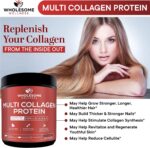 Wholesome Wellness Multi Collagen Protein Powder Hydrolyzed (Type I II III V X) Grass-Fed All-in-One Super Bone Broth + Peptides - Premium Blend of Beef, Chicken, Wild Fish, Eggshell, 58 Servings - Image 7