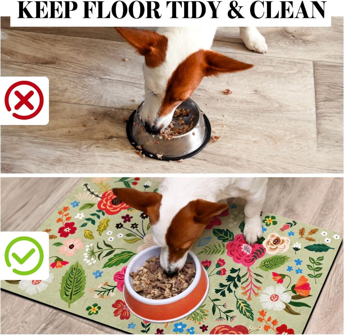Eco-Friendly Pet Supplies: 17"x30" Absorbent Quick Dry Dog Bowl Mats for Food and Water Dispenser, Cat Food Mat - Image 3