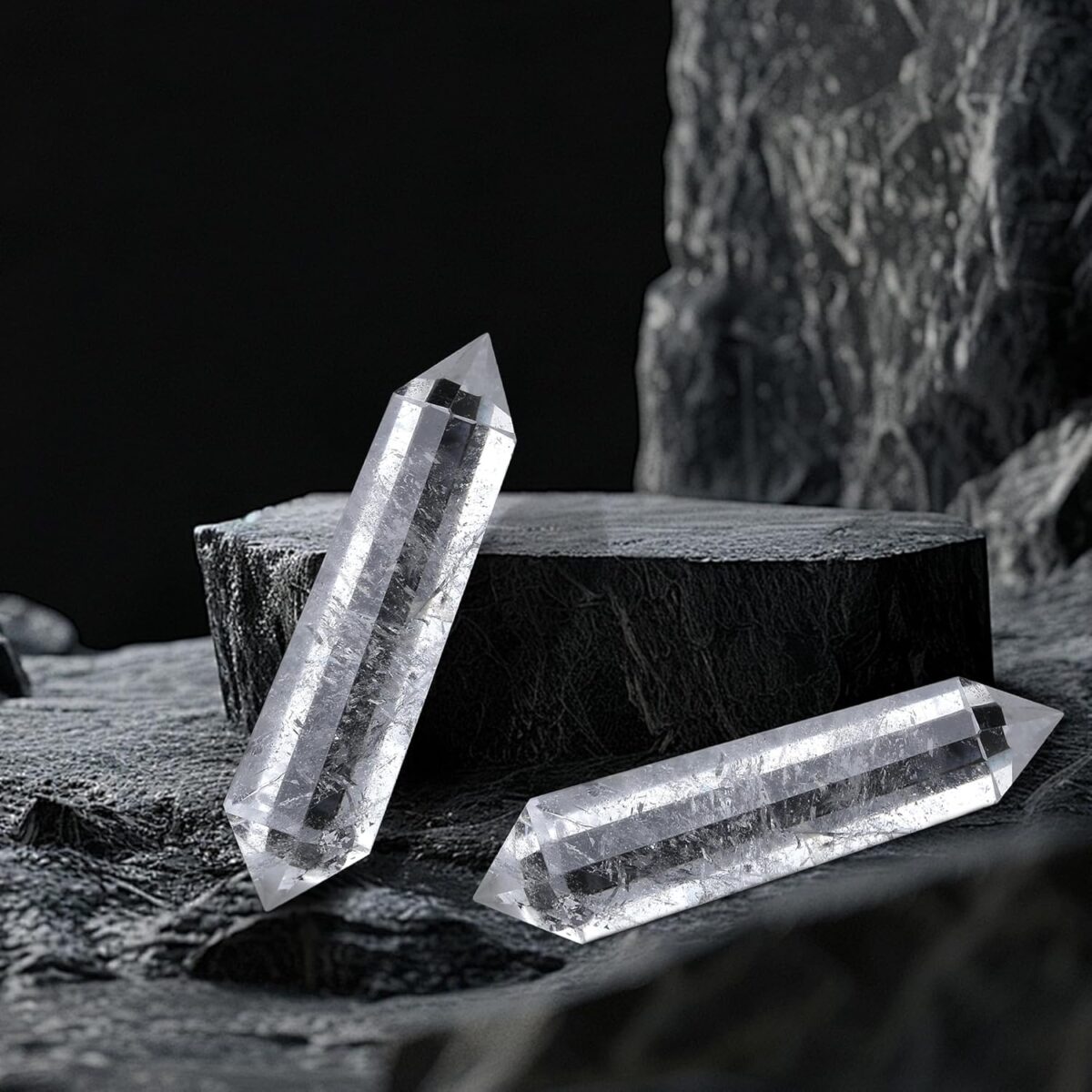 YATOJUZI 3.5" Clear Quartz Healing Crystals Wand Natural Crystals and Healing Stones Large Hexagonal Clear Quartz Crystal Points for Meditation Divination Reiki Energy Balancing 1PCS - Image 4