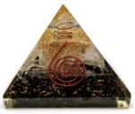 Orgone Pyramid with Black Tourmaline Selenite Crystal and Healing Coil Quartz Point - Natural Healing Stones Orgonite Energy Generator for Yoga Meditation - Image 5