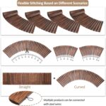 Spurgehom 8FT Wooden Garden Pathway Curved Outdoor Walkway Roll Out Cedar Wood Patio Flooring Path Decorative Lawn Patio Pavers Boardwalk Beach Wedding Party (Brown) - Image 4